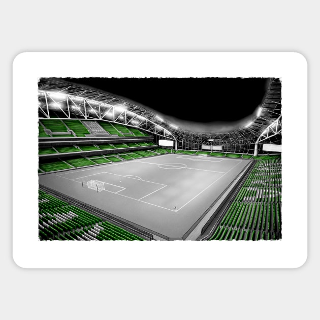 Aviva stadium - Lansdowne Road Ireland Football Stadium Print Sticker by barrymasterson